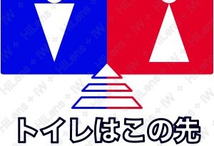 トイレへの経路を案内するピクトグラムアイコン