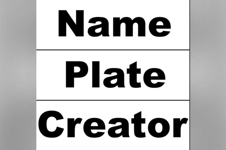 Name Plate Creator