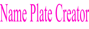 Name Plate Creator