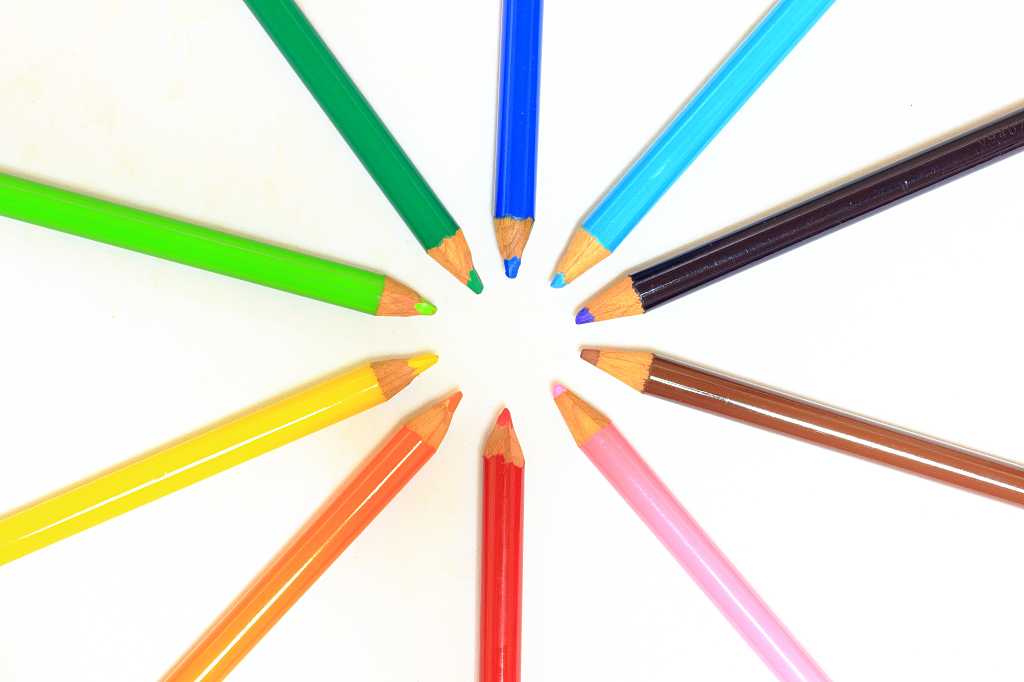 色鉛筆サークルの写真素材