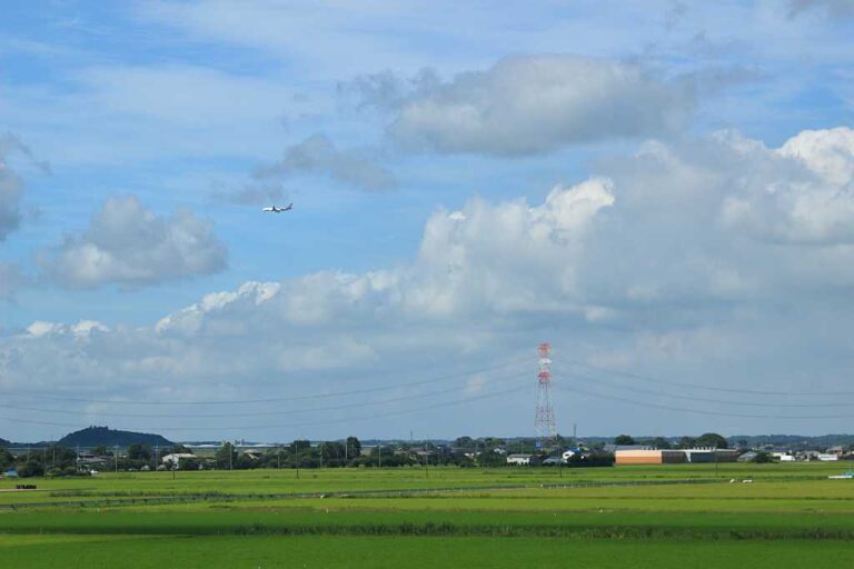 成田の田園風景の写真素材