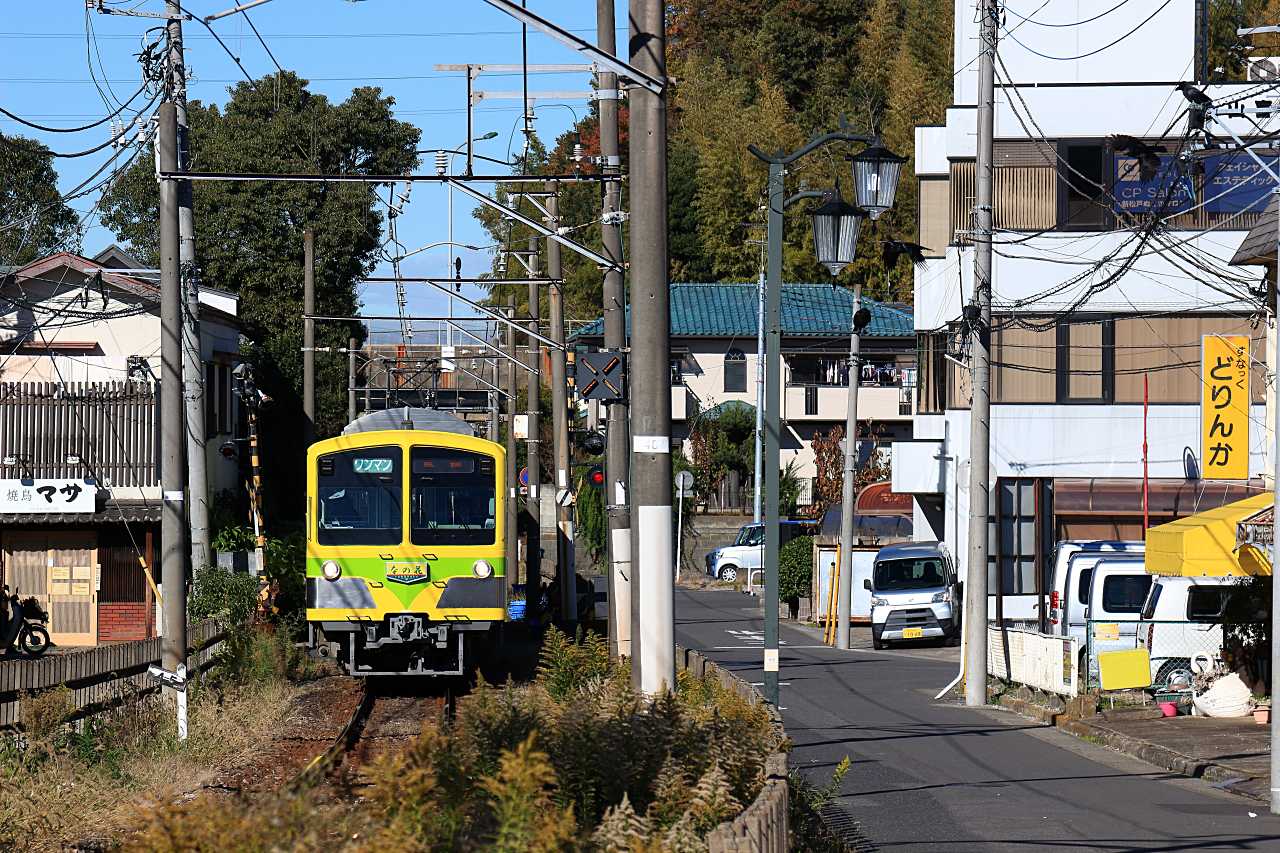 流鉄流山線沿いの街並みの写真素材