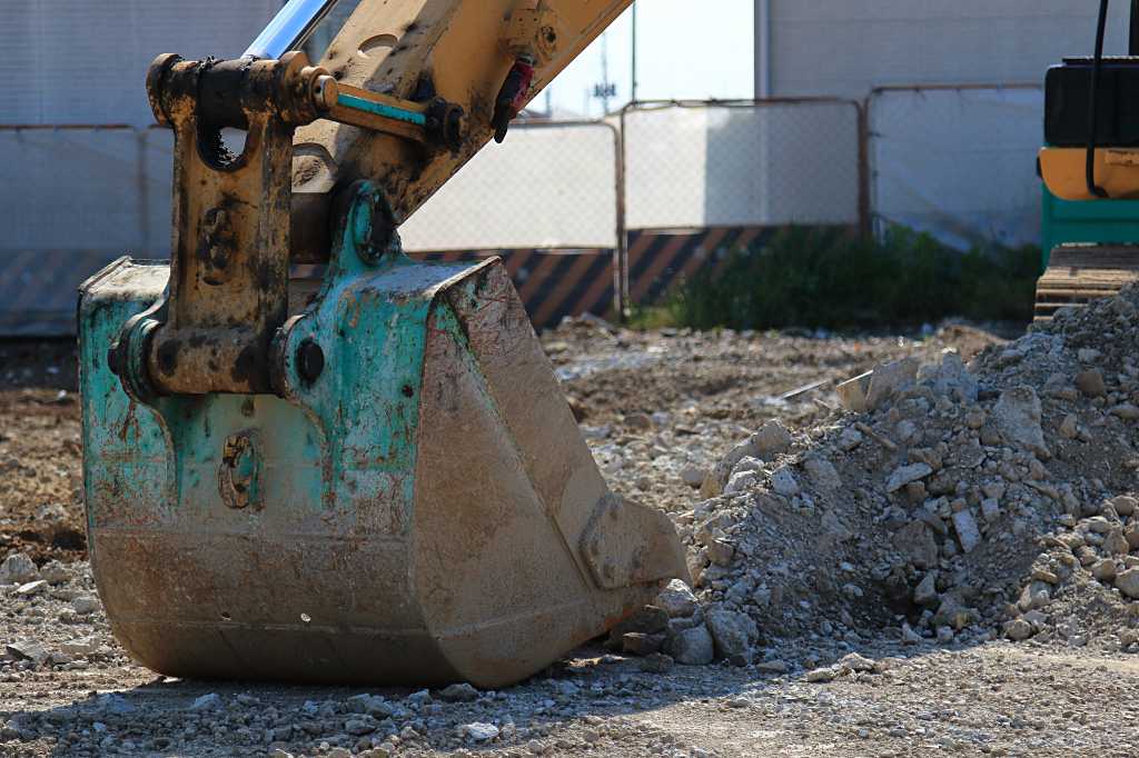 工事現場の力持ちの写真素材