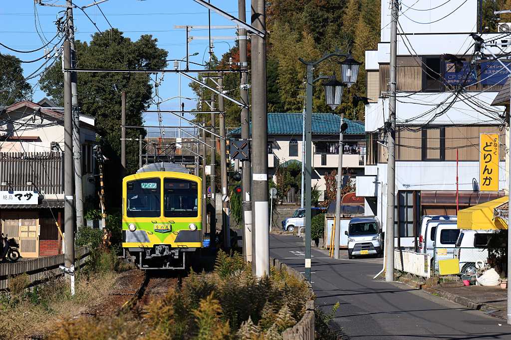 流鉄流山線沿いの街並みの写真素材