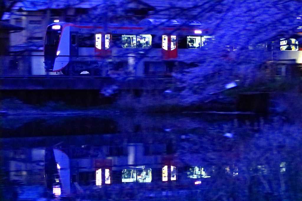 会社帰りの通勤電車の写真素材