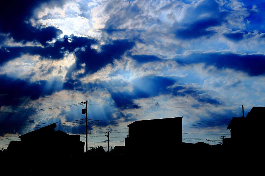 街と空の写真素材