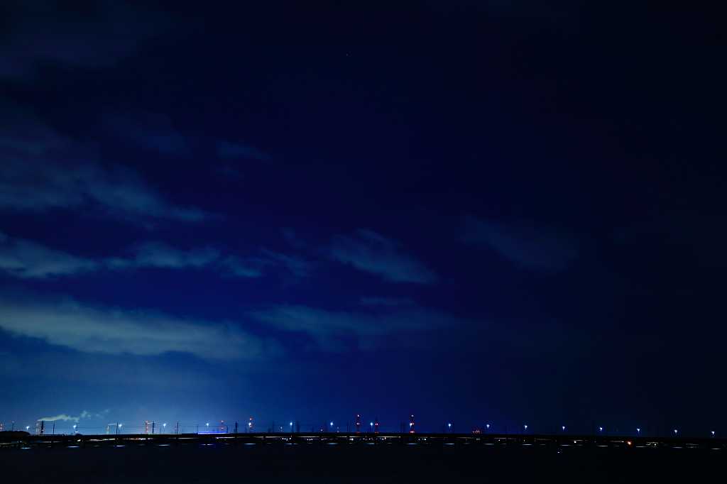 夜景と空の写真素材