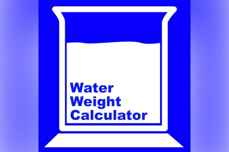 Water Weight Calculator